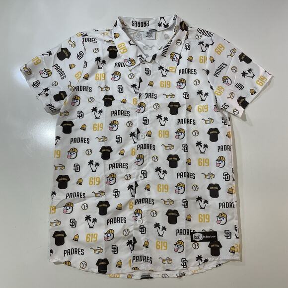 San Diego Padres Shirt Button Jack in the Box Hawaiian MLB Giveaway Shirt BDA M - Picture 1 of 5